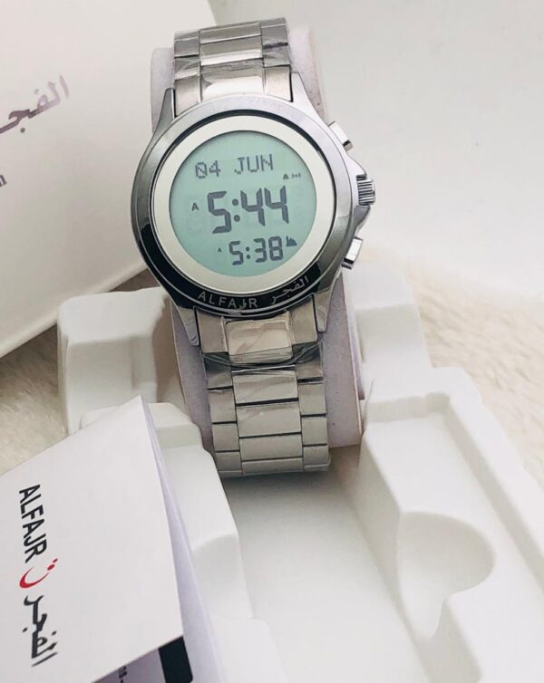 Al fajr Islamic Watch |Classic Watch WL-08S| Prayer Times Calculation|Stainless Steel Watch|Qibla|Compass| (Copy) - Image 5
