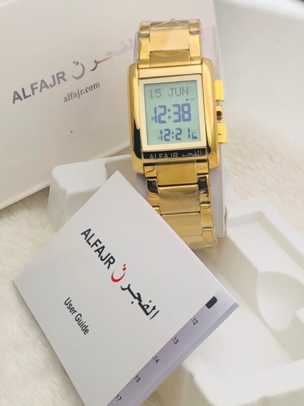 Al fajr Islamic Watch |Classic Watch WL-08S| Prayer Times Calculation|Stainless Steel Watch|Qibla|Compass| (Copy) - Image 2