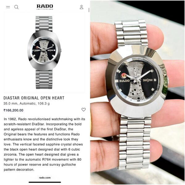 Rado Premium Diastar Original Open Heart Series - Image 4