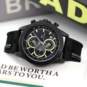 The Tommy Hilfiger Clark watch is a bold, racing-inspired timepiece that blends sporty aesthetics with everyday functionality. 🖤