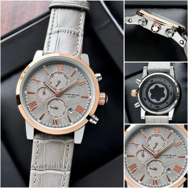 The Montblanc formal leather watch series exudes timeless sophistication, blending classic elegance with precision craftsmanship.