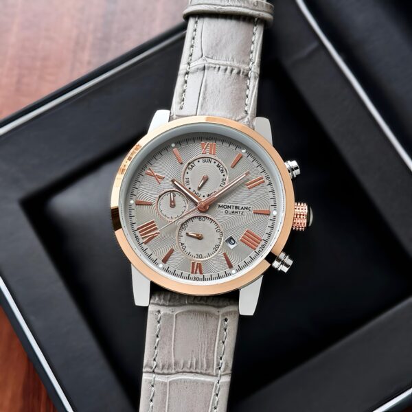 The Montblanc formal leather watch series exudes timeless sophistication, blending classic elegance with precision craftsmanship. - Image 2