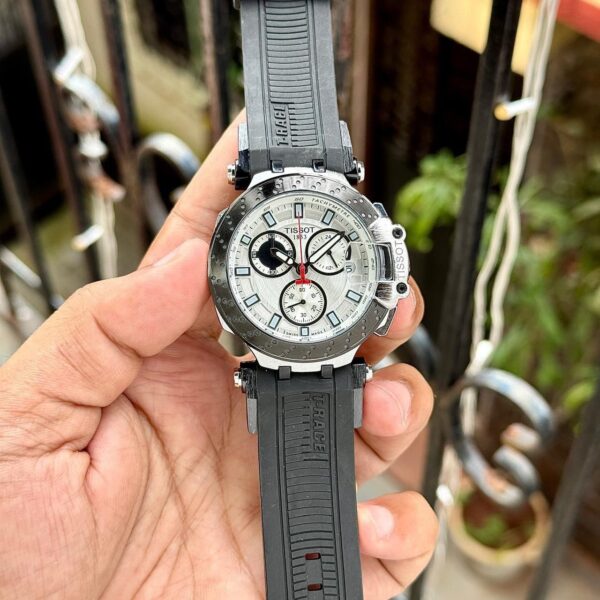 The Tissot T-Race is a winner on and off the circuit. The bike-racing-inspired design details and dynamic style, with a little dose of flamboyancy colors.❤️ - Image 2
