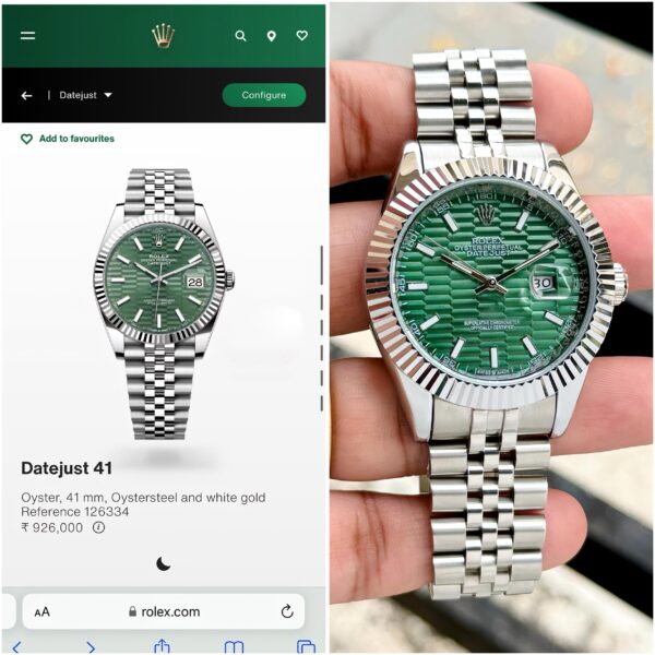 Rolex DateJust 41 Green Motif 💚