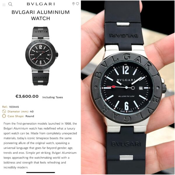 With its Italian flair, its cool, casual design and lightweight case, the Bulgari Aluminium has always been a great summer watch companion. - Image 2