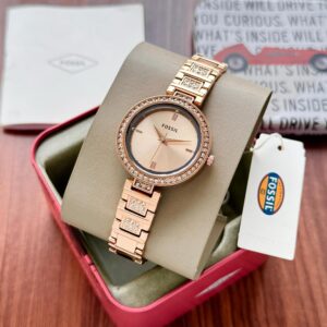 Fossil Premius Karli Women's watch radiates timeless charm with its rose gold tone and shimmering crystal accents add a perfect blend of sophistication and sparkle luxury on the wrist. ✅
