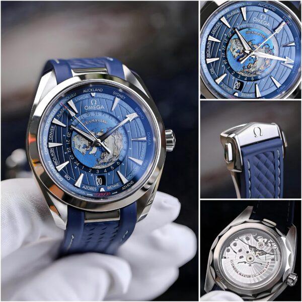 A world of elegance on your wrist — the Omega Aqua Terra Worldtimer defines global luxury.” ✅ - Image 3