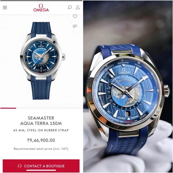 A world of elegance on your wrist — the Omega Aqua Terra Worldtimer defines global luxury.” ✅ - Image 2