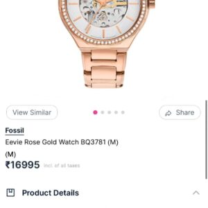 Add a distinctive flaire to your wardrobe with our new Fossil sleek mechanical watch Collection with explode skeleton dial ✅