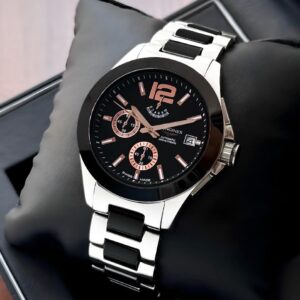 A symbol of strength and sophistication, the Longines Conquest Chrono Ceramica embodies the perfect harmony between performance and elegance. ⌚